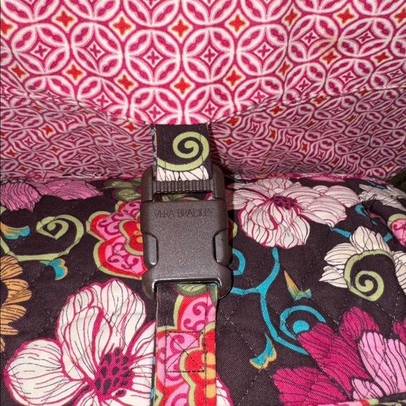 Vera Bradley Messenger Bag Mod Floral Pink Retired - Picture 6 of 8